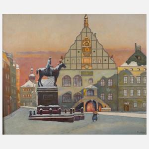 Kirstein, Winterlicher Altmarkt in Plauen