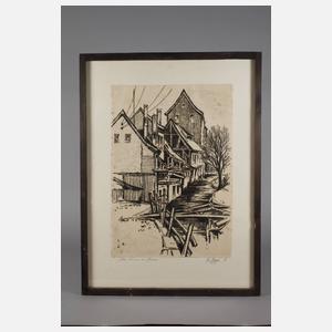 Walter Rahm, ”Alte Häuser am Graben”