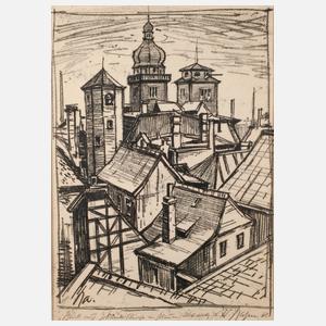 Walter Rahm, ”Blick auf Johanniskirche in Plauen”