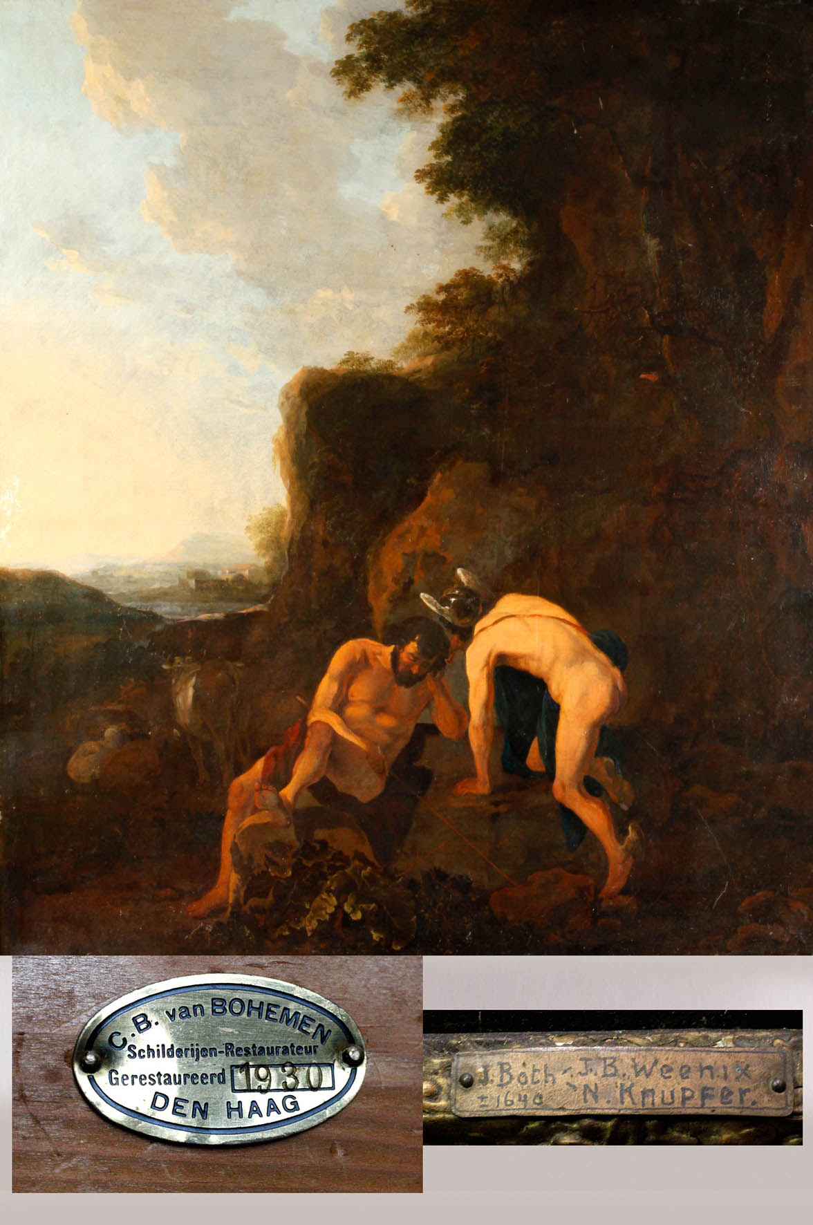 Jan Both, Jan Weenix & Nikolaus Knüpfer, attr., Argus und Merkur