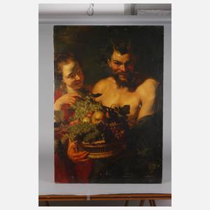 Kopie nach Rubens ”Satyr und Mädchen mit Fruchtkorb”