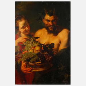 Kopie nach Rubens ”Satyr und Mädchen mit Fruchtkorb”