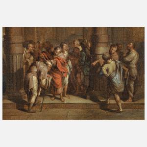 Jesus heilt eine verkrümmte Frau am Sabbat