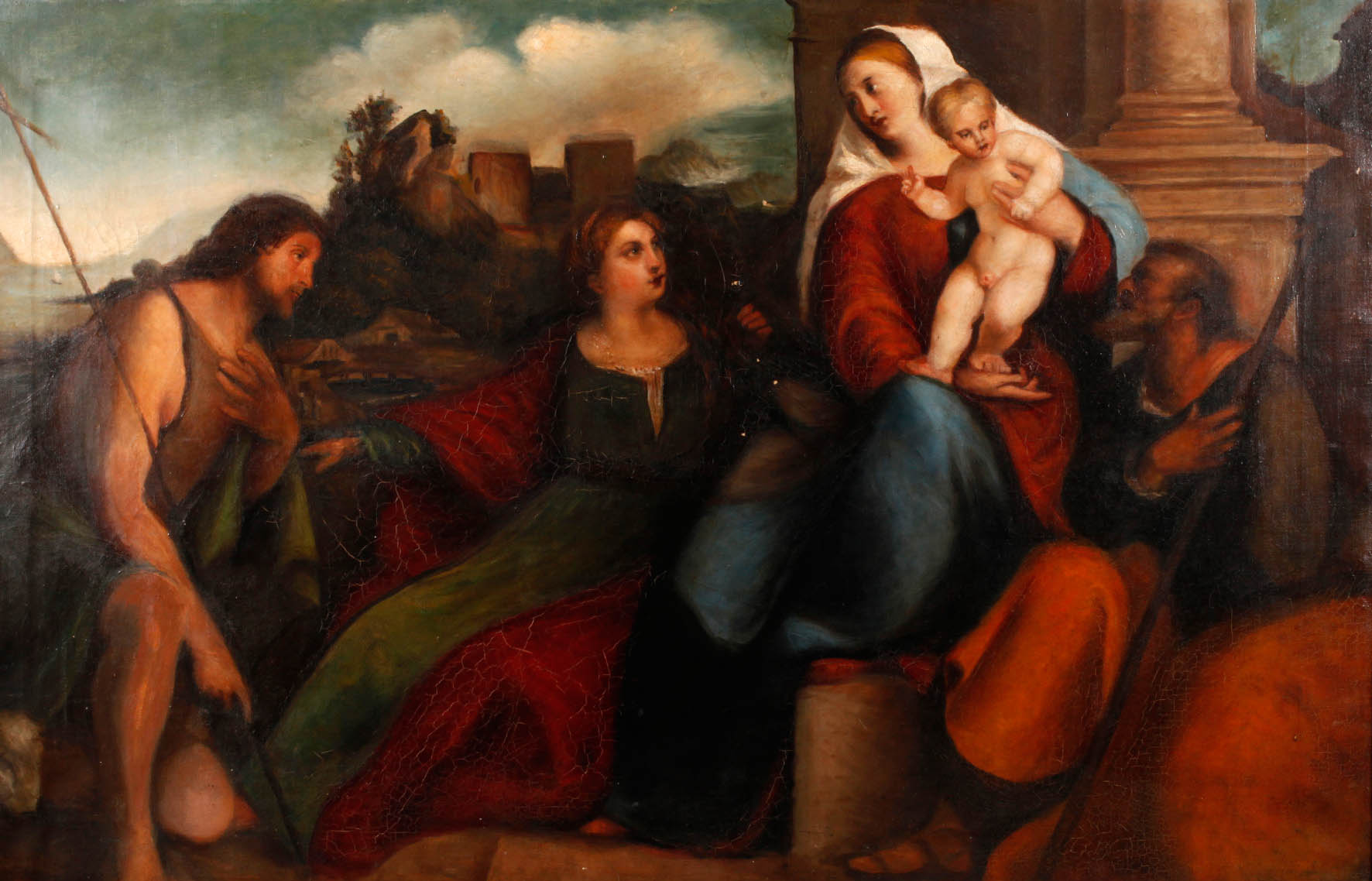 Heilige Familie mit Johannes und Elisabeth