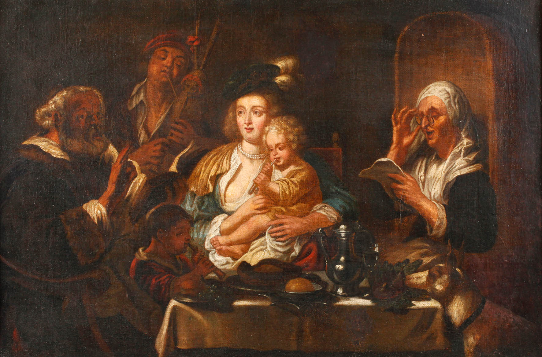 Musizierende Tischgesellschaft nach Jacob Jordaens