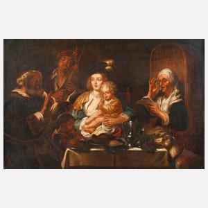 Musizierende Tischgesellschaft nach Jacob Jordaens