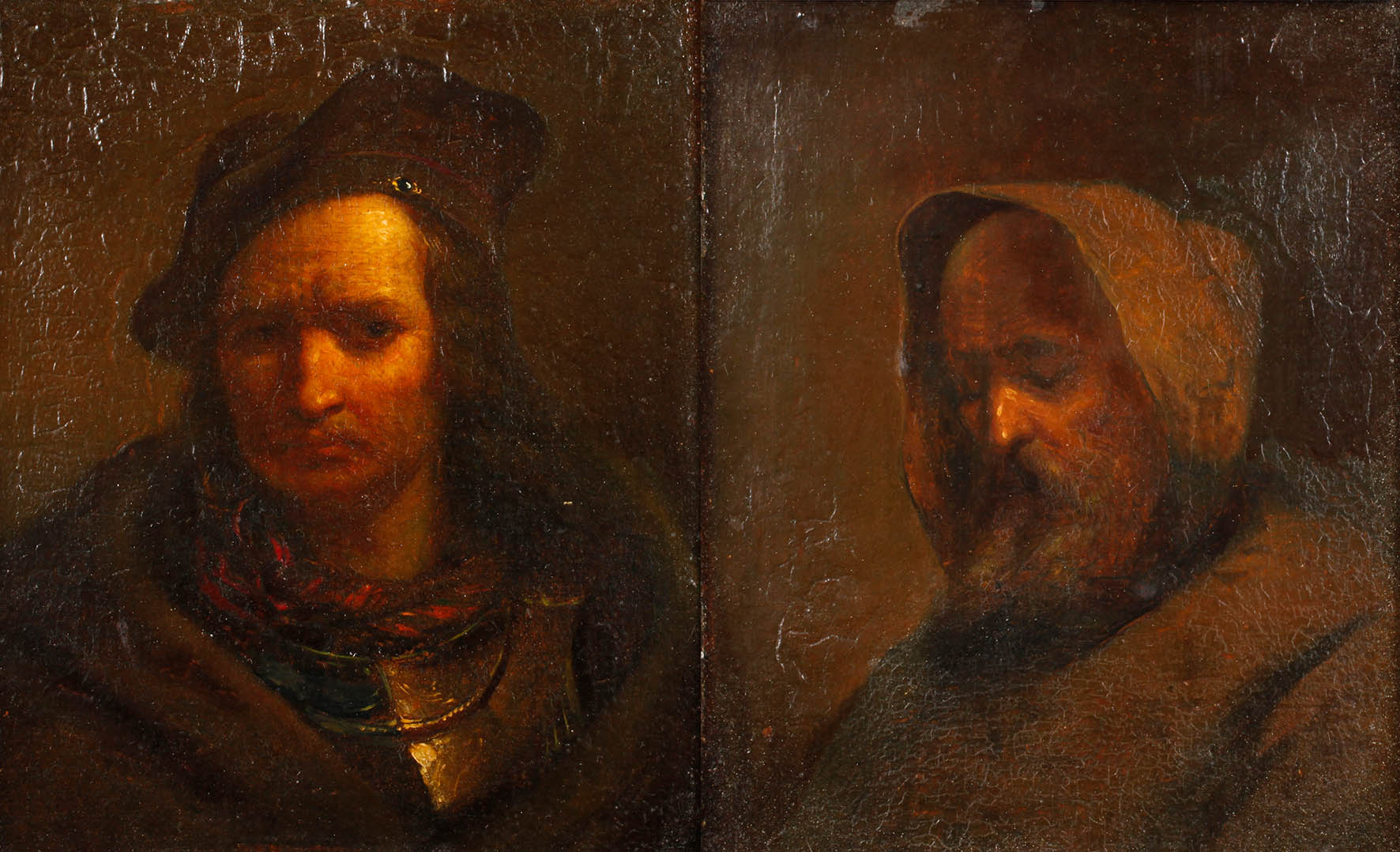 Paar Portraits, Ende 17. Jh.