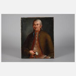Franz Zwinck, attr., Herrenportrait mit Uhr
