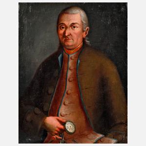Franz Zwinck, attr., Herrenportrait mit Uhr