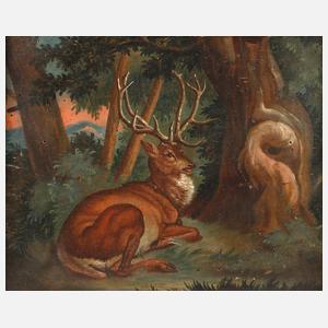 Hirschportrait nach Johann Elias Ridinger