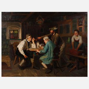 K. Hofmann, Gesellige Runde beim Kartenspiel