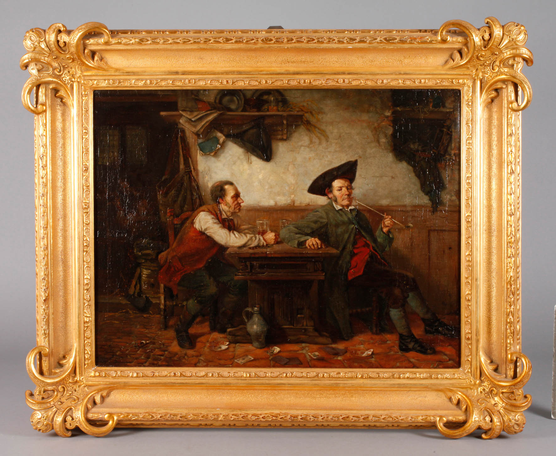 Kartenspieler im Interieur