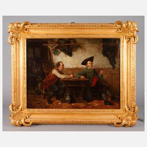 Kartenspieler im Interieur