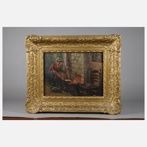 Prof. Julius Schrag, ”Beim Pfannenkuchen-Backen”