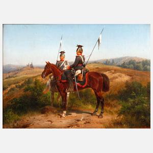 Christian Sell der Ältere, Zwei Preußische Ulanen