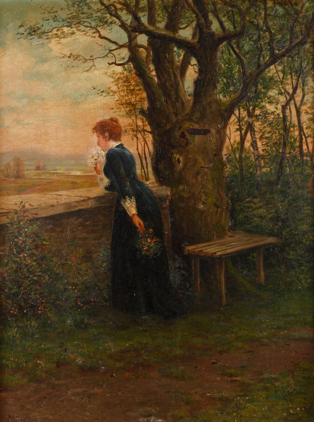Münck, Dame im Park
