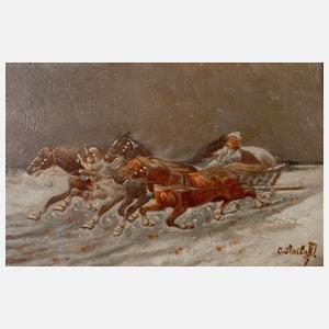 Constantin Stoiloff, Russische Schlittenfahrt