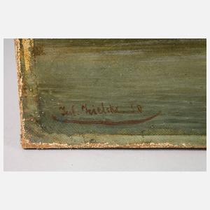 Julius Zielke, Romantische Flusslandschaft mit Schloss