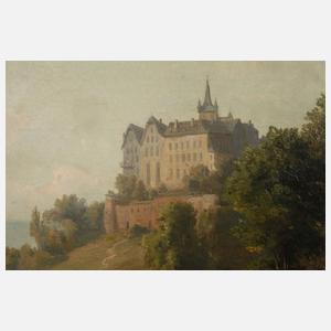 Julius Zielke, Romantische Flusslandschaft mit Schloss