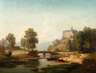 Julius Zielke, Romantische Flusslandschaft mit Schloss
