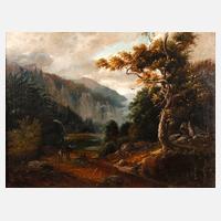 Anton Jänicke, Hirsch in herbstlicher Gebirgslandschaft111