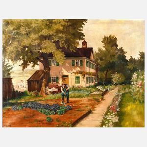 W. Fritzsch, Bauer im Garten