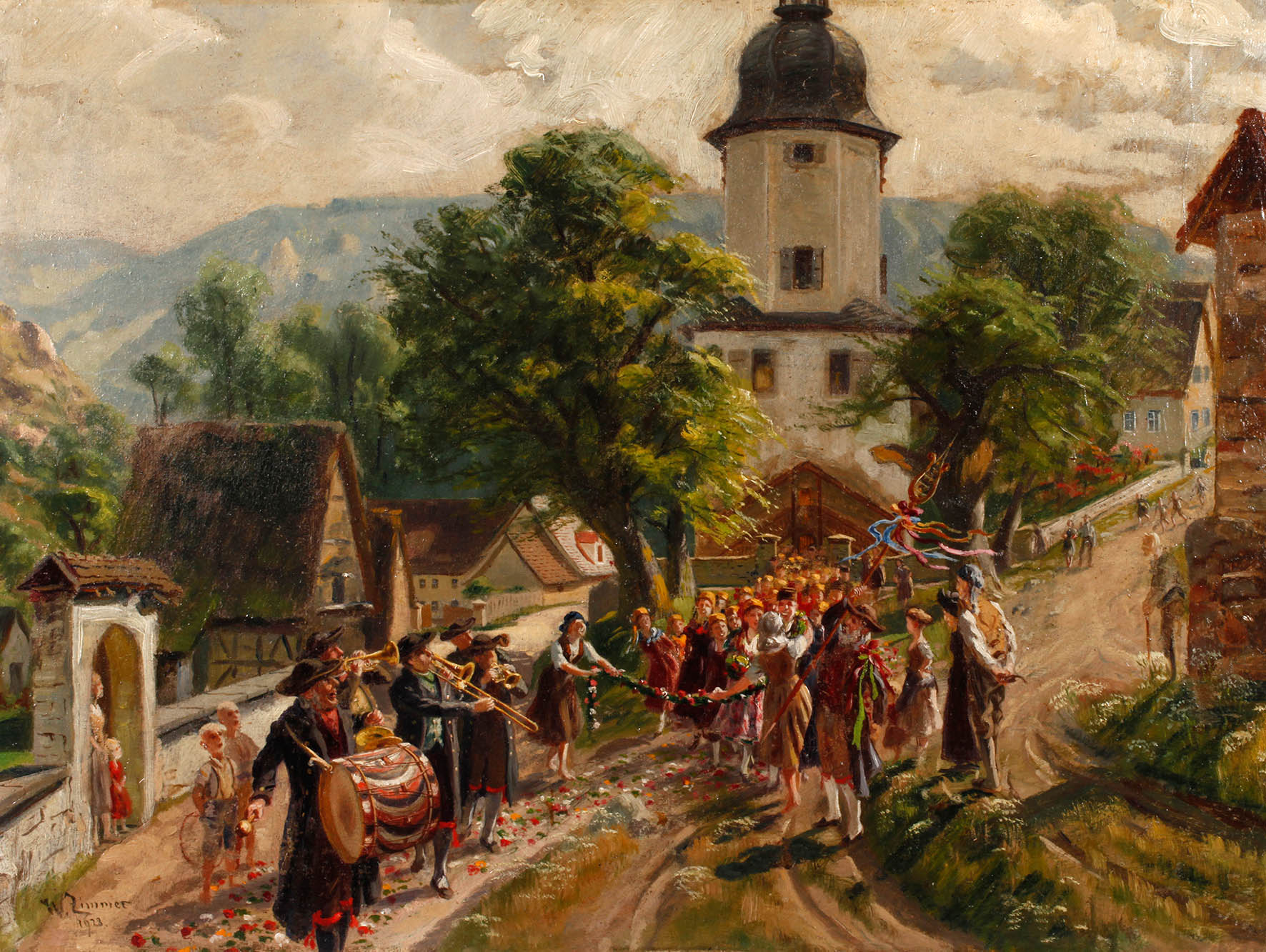 Prof. Wilhelm Zimmer, Dorfkirmes in Neuengönna bei Jena