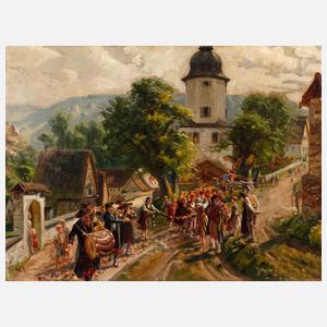 Prof. Wilhelm Zimmer, Dorfkirmes in Neuengönna bei Jena