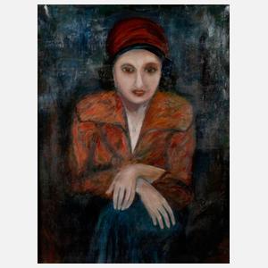 Portrait Dame mit Hut