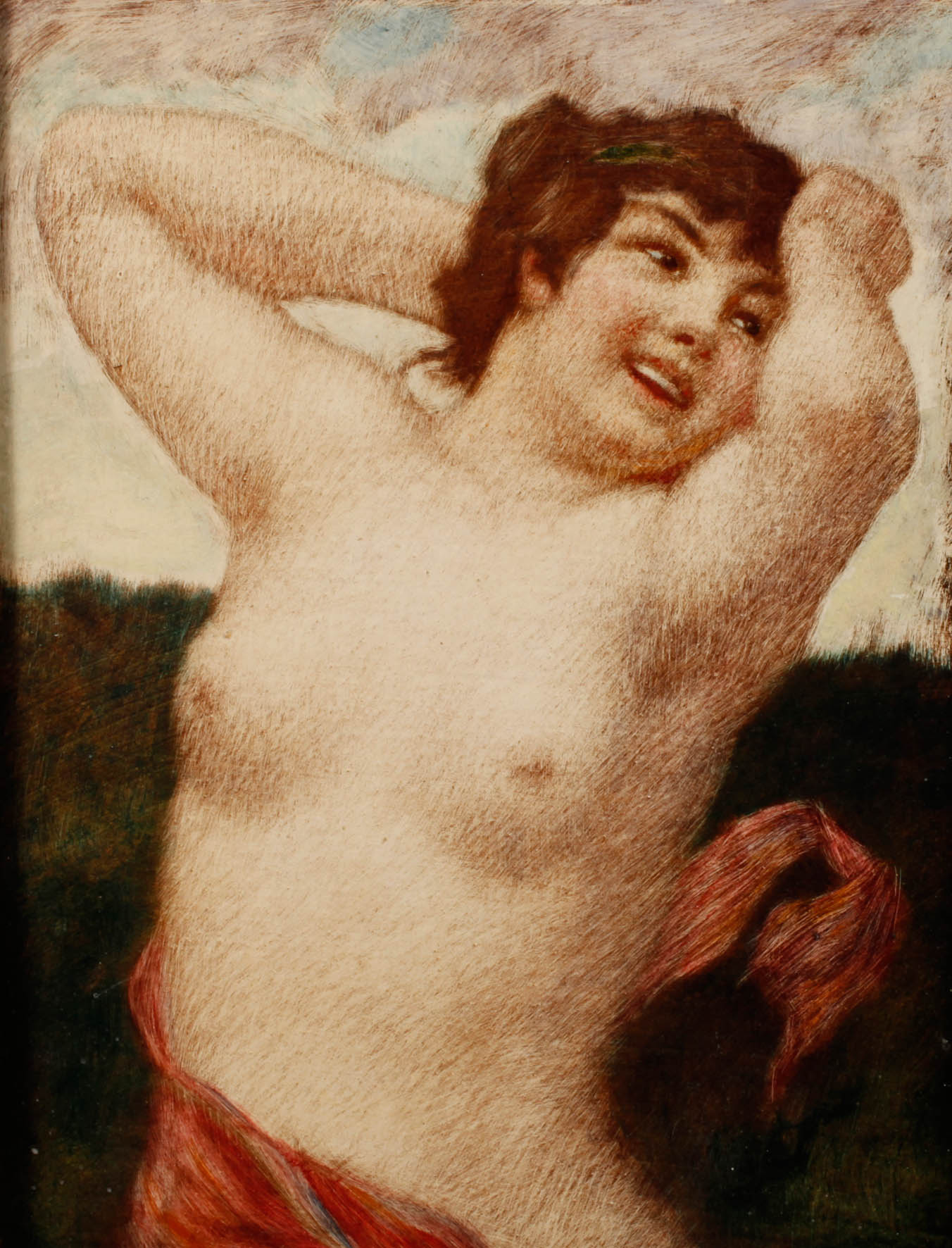 Prof. Ludwig von Zumbusch, Damenakt in Sommerlandschaft