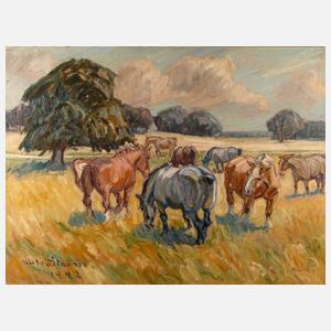 Nils Ström, Pferde auf der Weide