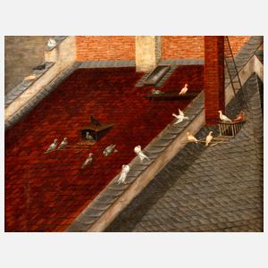 Dachlandschaft mit Taubenschlag