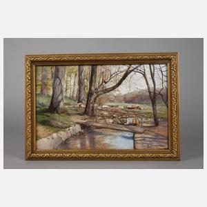 Holger Hvitfeldt Jerichau, Frühlingshafte Bachlandschaft