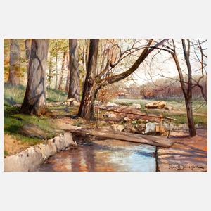 Holger Hvitfeldt Jerichau, Frühlingshafte Bachlandschaft