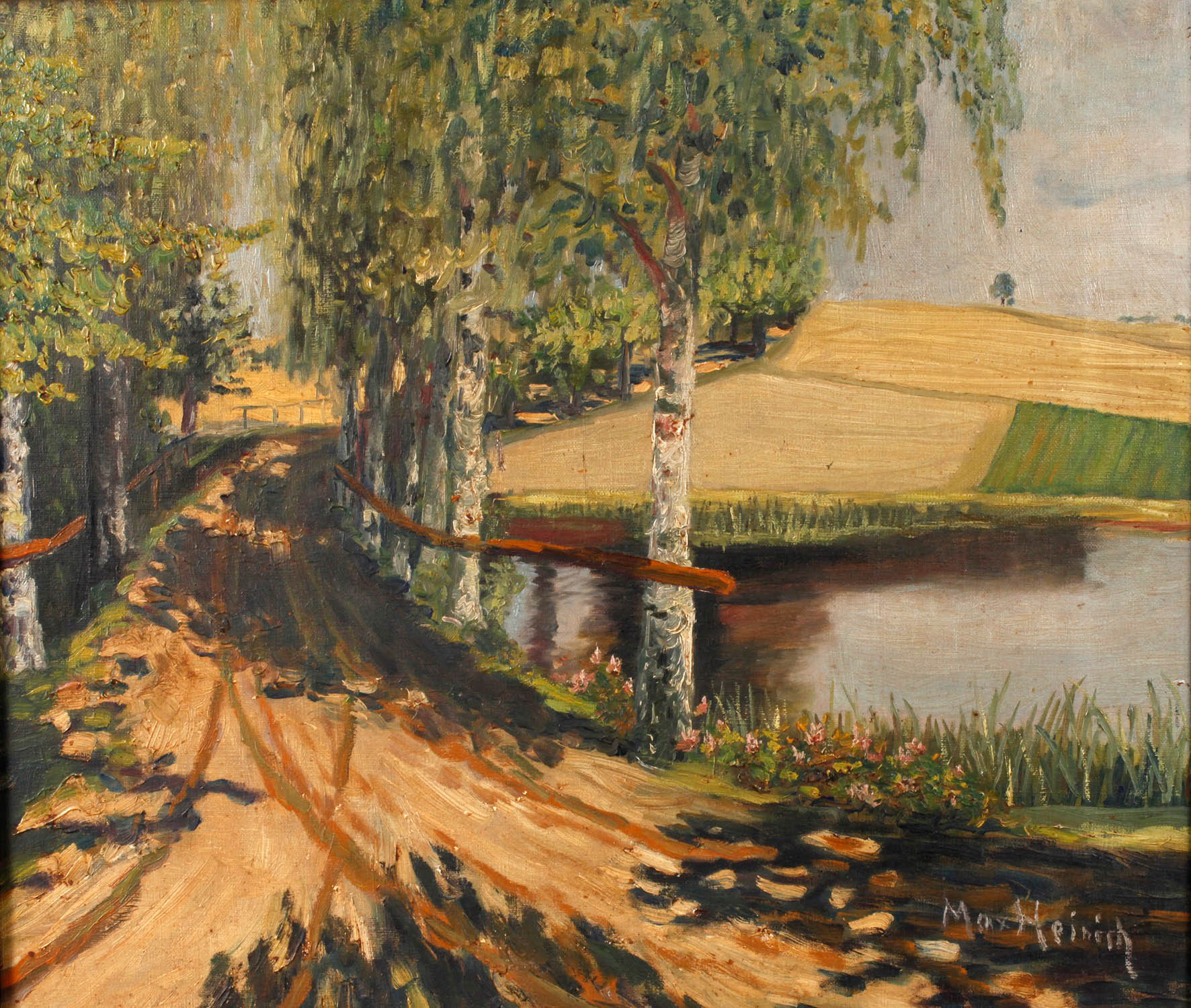 Max Heinich, Birken in Sommerlandschaft