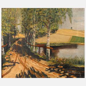 Max Heinich, Birken in Sommerlandschaft