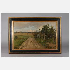 Carl Hornung-Jensen, Landstraße in weiter Sommerlandschaft