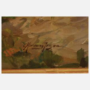 Carl Hornung-Jensen, Landstraße in weiter Sommerlandschaft