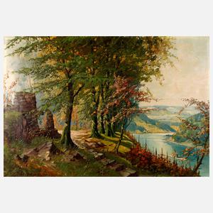 M. Sedlmeyer, Rheinlandschaft bei Kaub