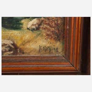 K. Nöthling, Riesengebirgslandschaft mit Schneekoppe