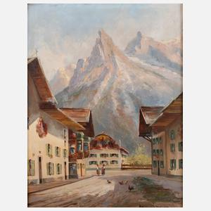 Franz Absmeier, ”Mittenwald – Blick auf Karwendel-Gebirge”