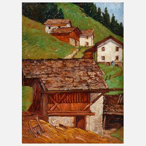 Prof. Carl Arp, ”Bauernhäuser in Trafoi”