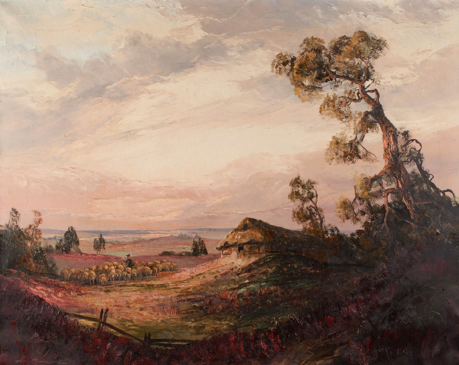 Heinz Münnich, attr., Abend in der Heide