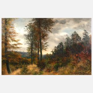 Margarete Schönn, Reisigsammlerin im Herbstwald