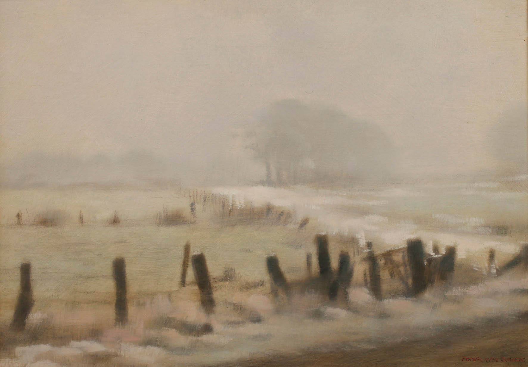 Peter van Beeck, ”Borgfelder Weide im Winter”