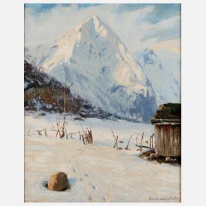 Hans Andreas Dahl, Verschneite Gebirgslandschaft