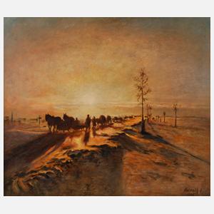 I. Horváth, Treck im Abendlicht