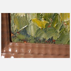 Heinrich Hoffritz, Frühlingshafte Dorfansicht