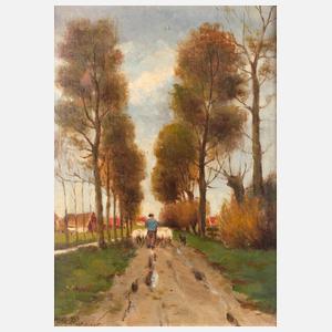 Hans Burdorf, Landstraße mit Schäfer