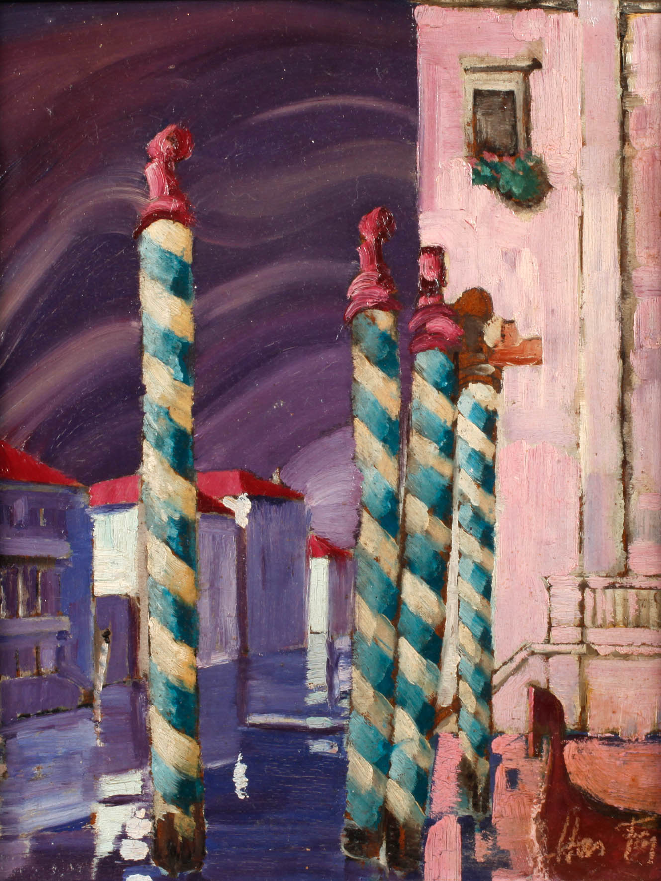 Hans Fay, attr., Kanalszene in Venedig